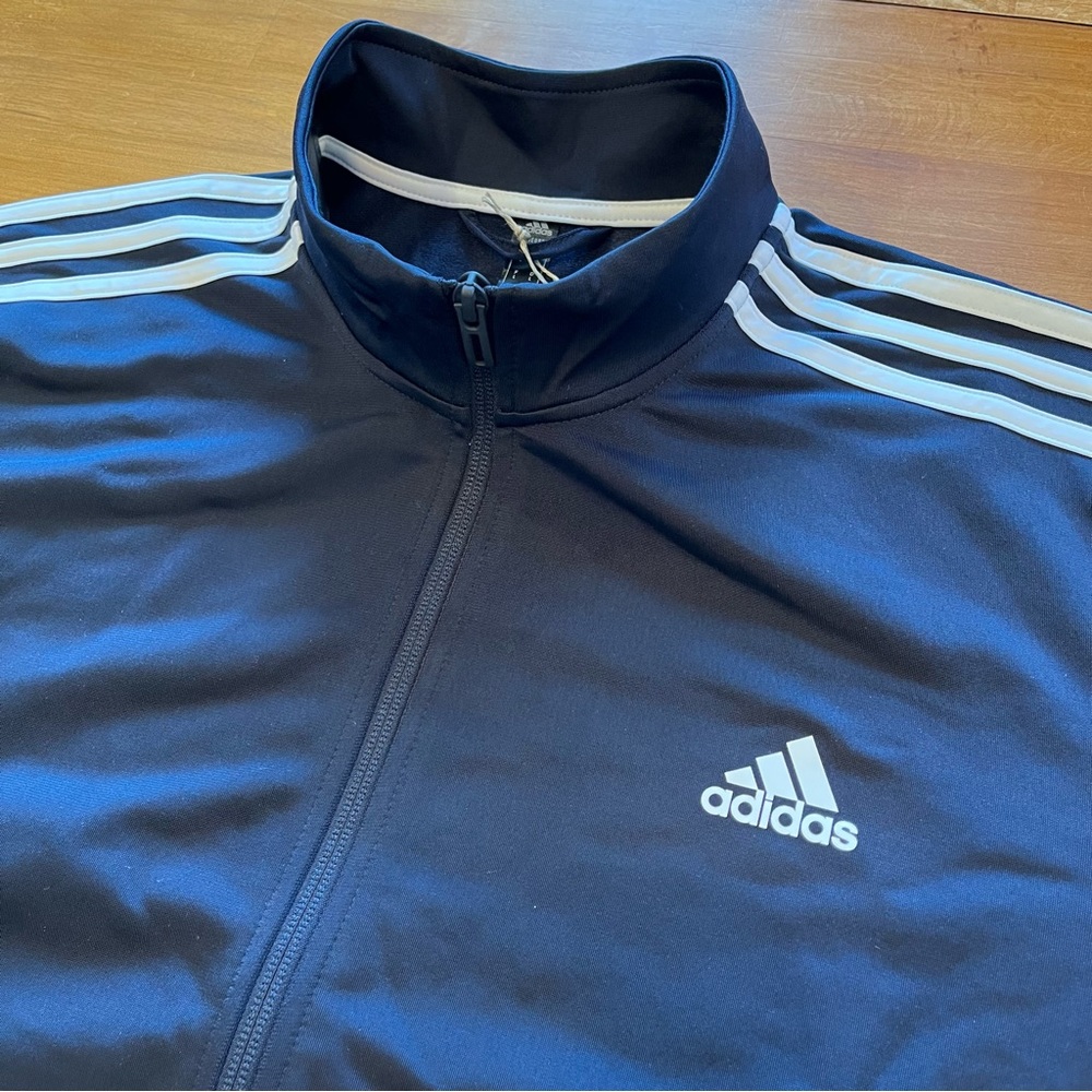 ADIDAS Women's Essentials Navy Blue 3-Stripes Track Suit - Picture 4 of 10